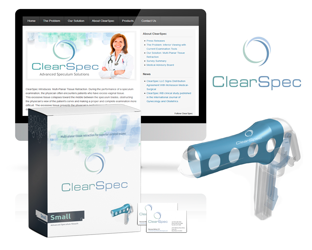 Brand work, website, packaging and sales materials for ClearSpec medical device