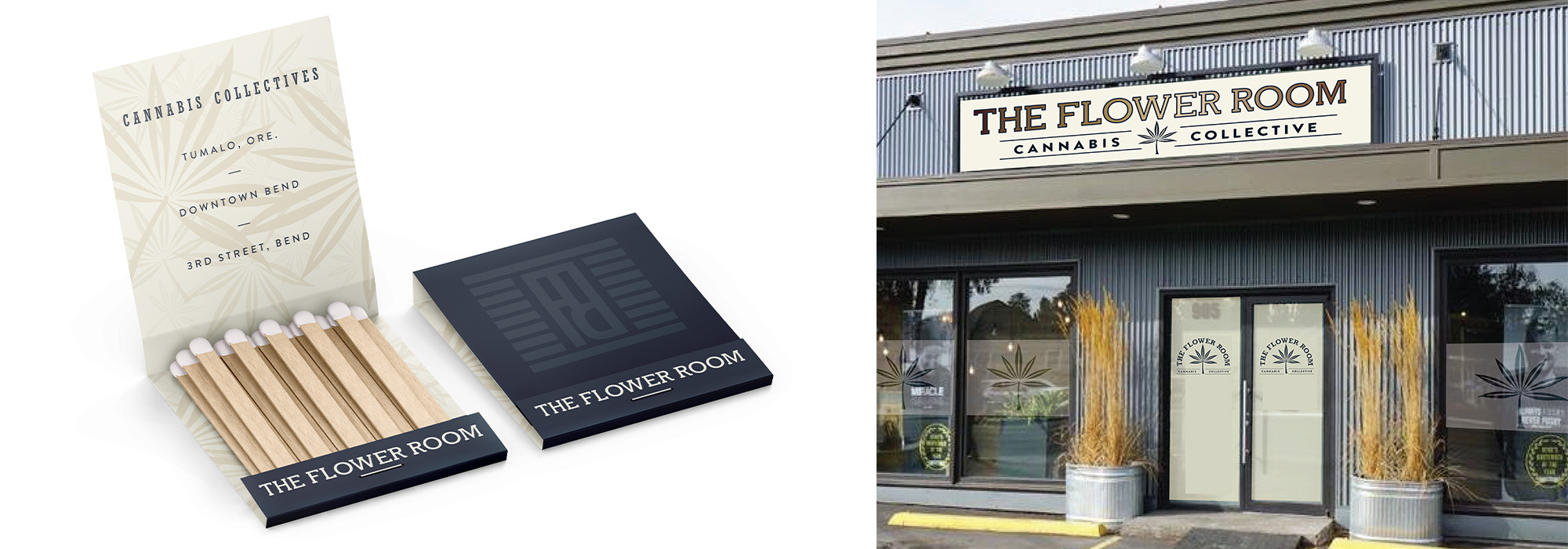 Brand Design for The Flower Room Cannabis Dispensary Bend Oregon Tumalo