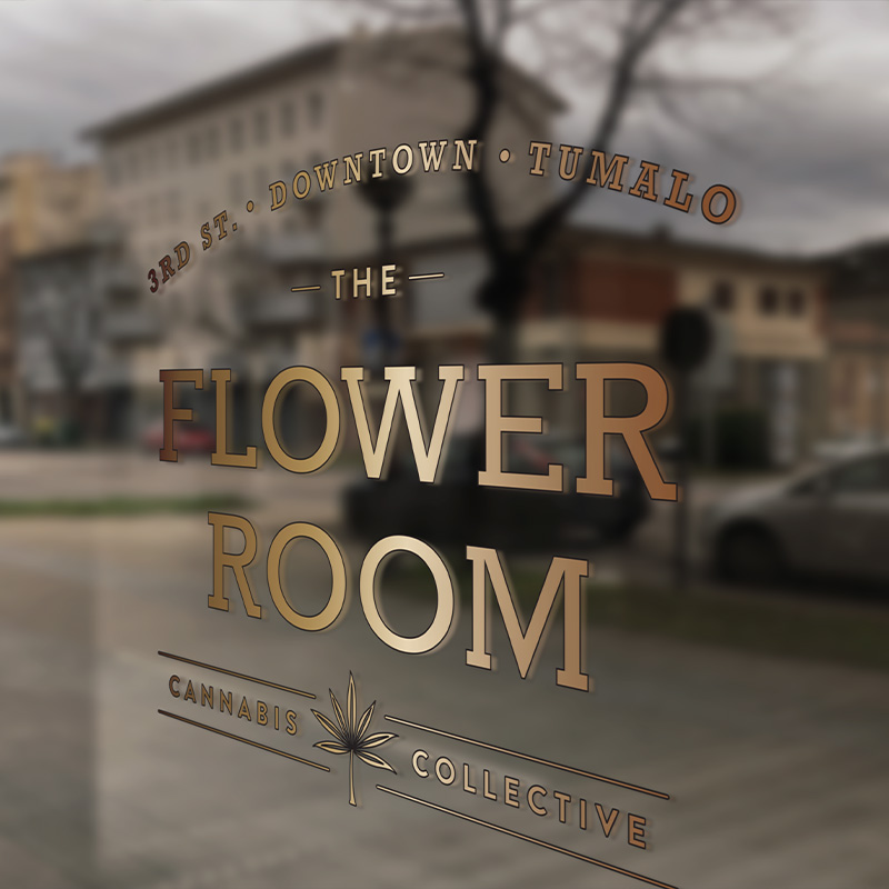 Brand Design for The Flower Room Cannabis Dispensary Bend Oregon Tumalo