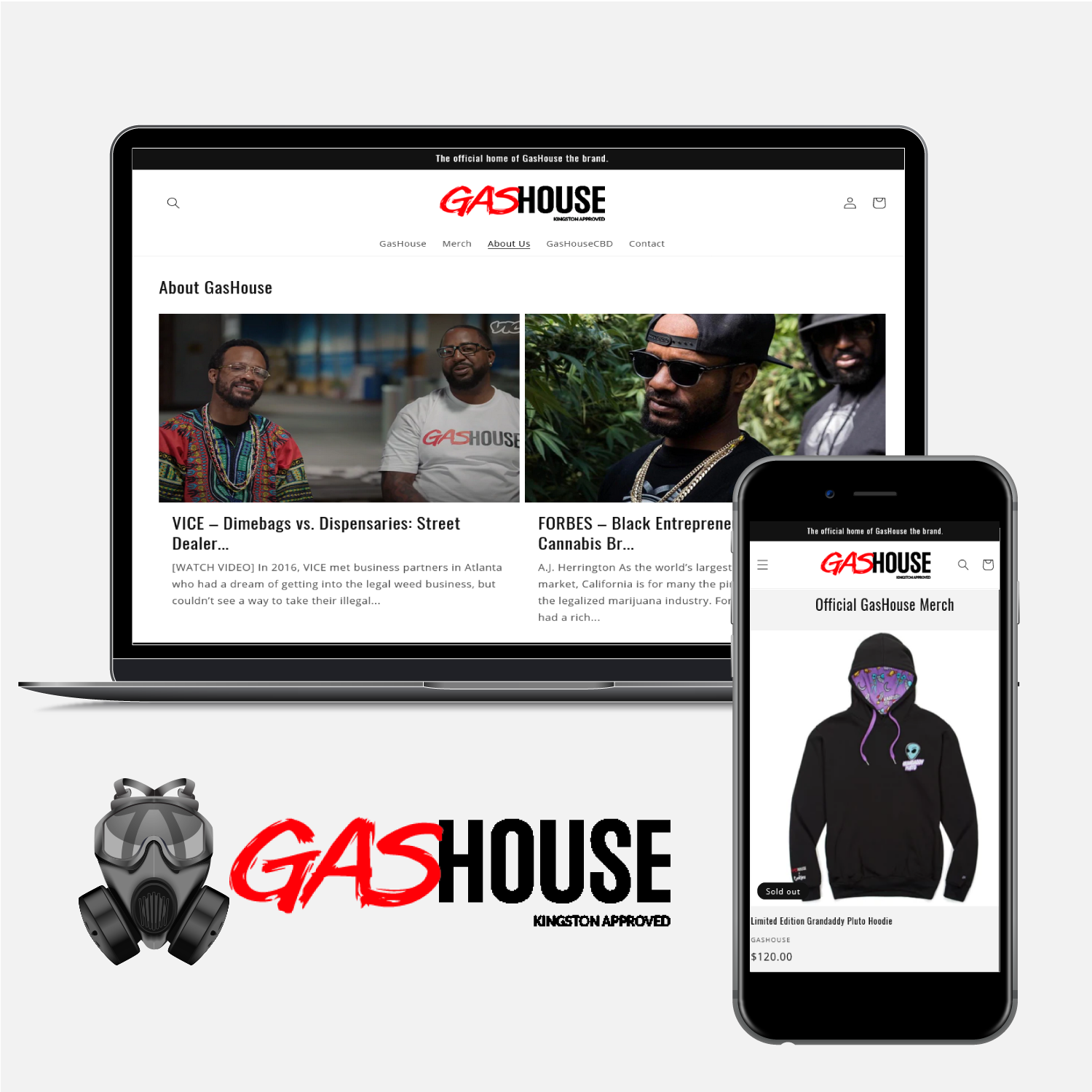 GasHouse official website design by CMA Bend Anouk Tapper