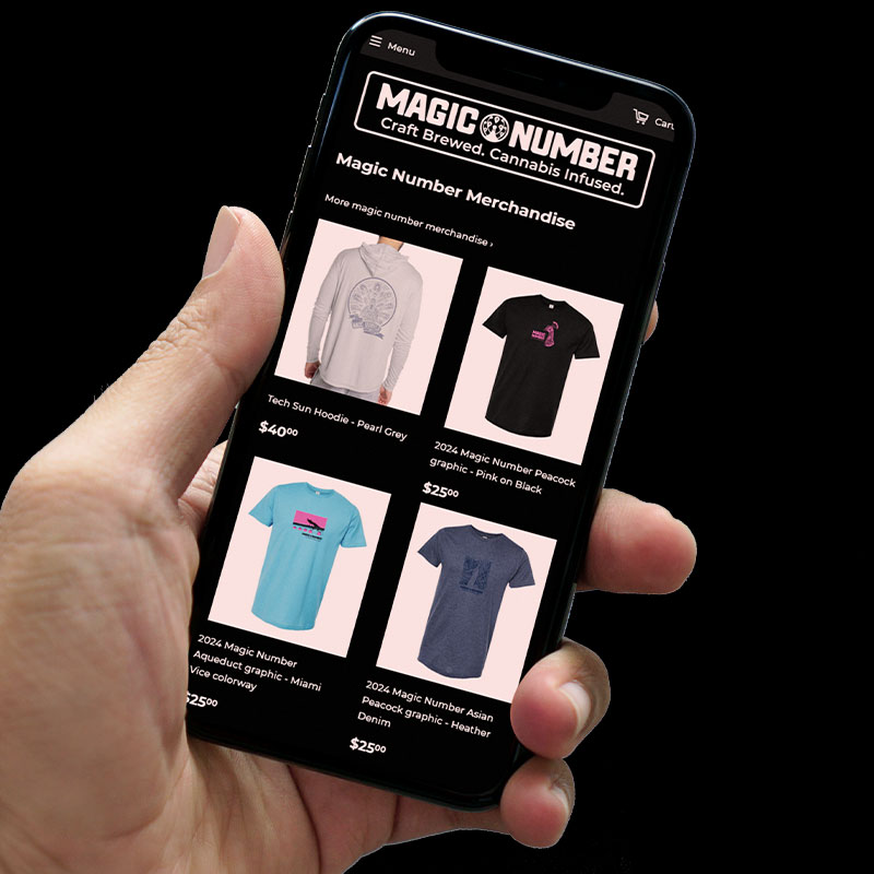 Magic Number shopify store mockup