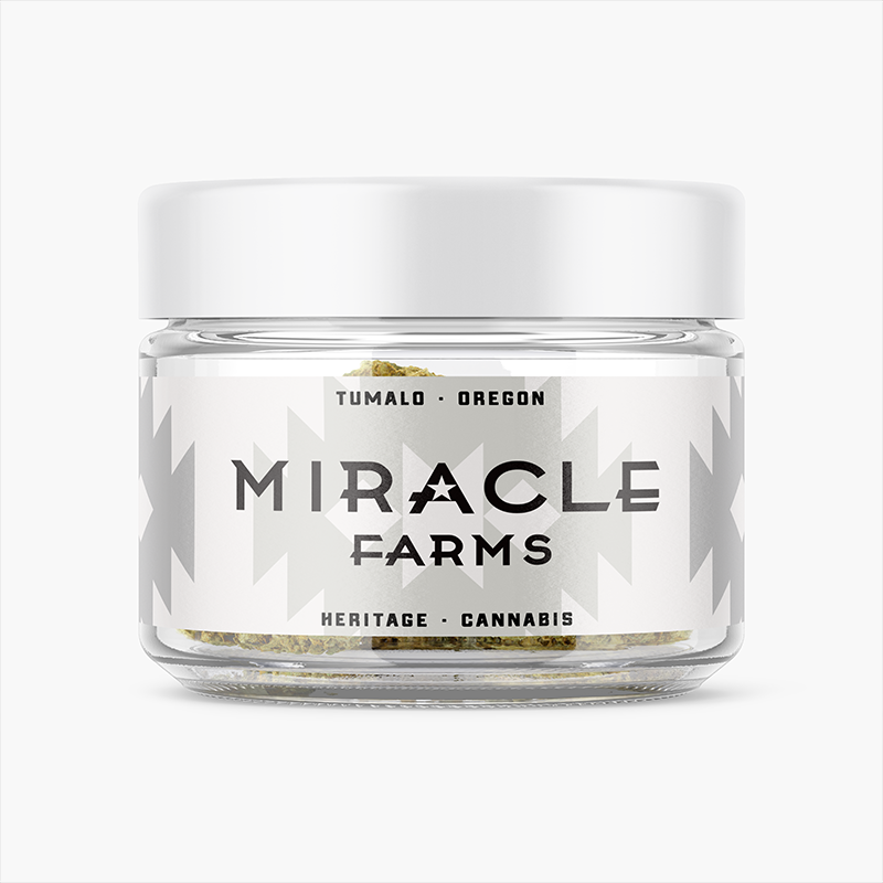 Miracle Farms cannabis flower jar