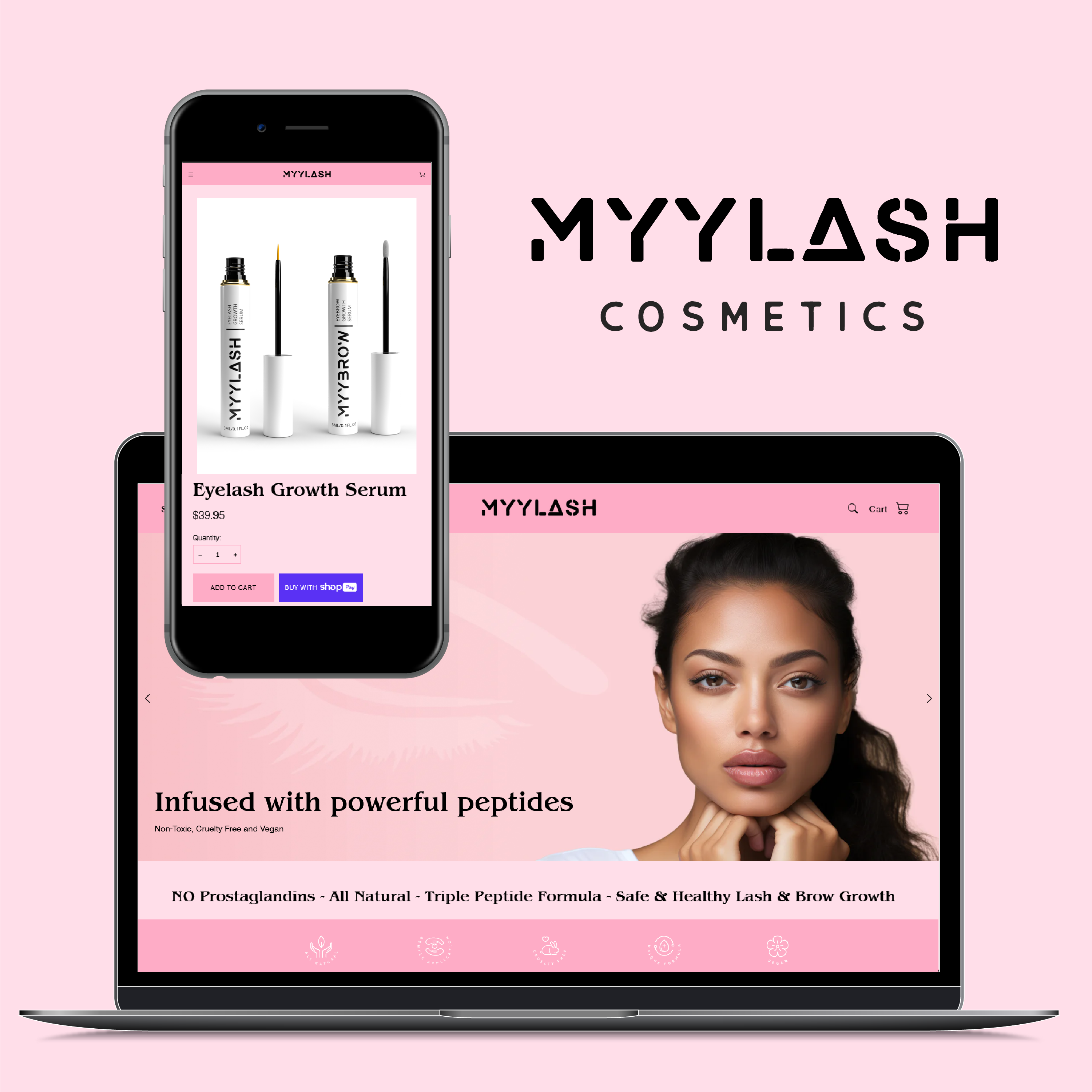 MyyLash Shopify website designed by CMA Brand Creative - Anouk Tapper