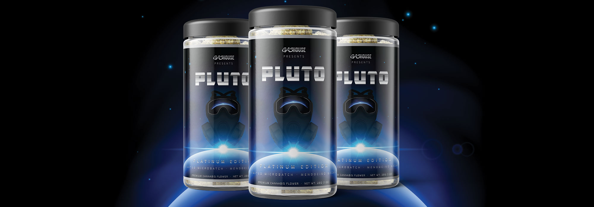 Pluto Platinum Edition label design for GasHouse the Brand